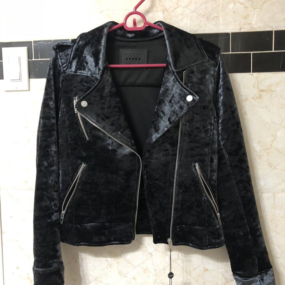 NWT BlankNYC Velvet Moto Jacket Size XS